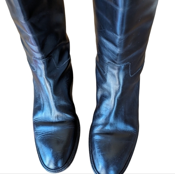 Michael Kors black brown riding boots sz 8.5 - Picture 6 of 14